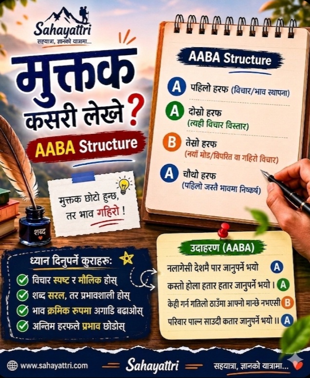 How to Write Nepali Muktak | AABA Structure for Beginners